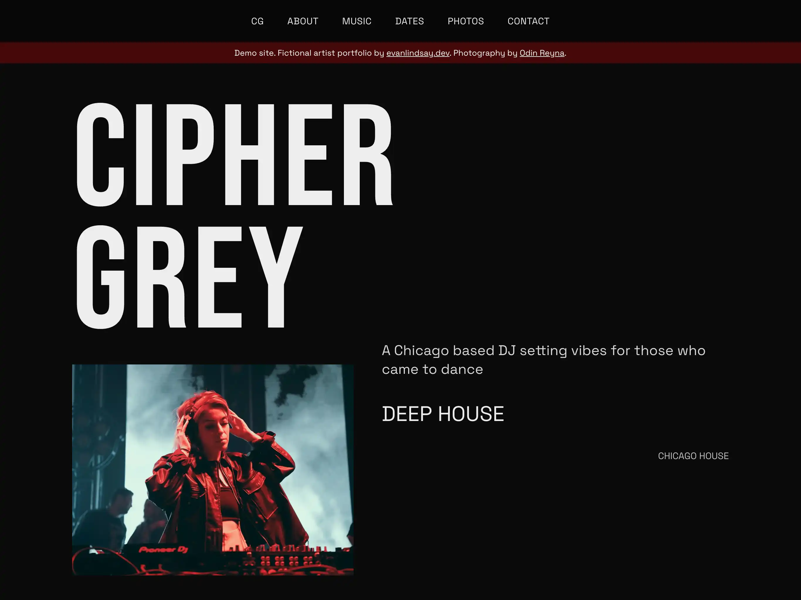 Cipher Grey Website Homepage
