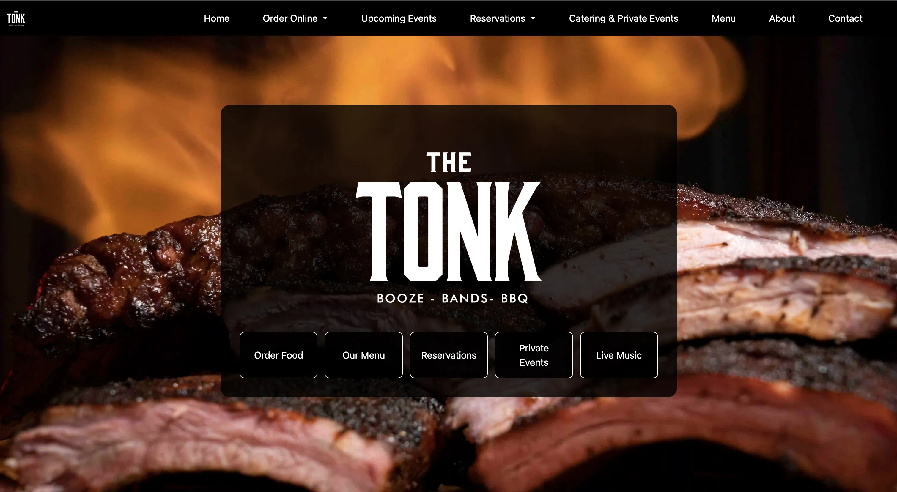 The Tonk Chicago Website Homepage